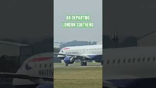 BA departing southend airport britishairways aviation runway [upl. by Adamina585]