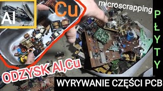 Odzysk miedziannych elementów i alu radiatorów z płyt PCB [upl. by Effie]