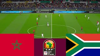 المغرب 0 vs 2 جنوب أفريقيا  كأس أفريقيا 2024  محاكاة ألعاب الفيديوVideo Game Simulation PES 2021 [upl. by Anoval]