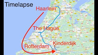 The Netherlands Road Trip Timelapse  Haarlem Hague Rotterdam 4K [upl. by Eiuqnimod208]