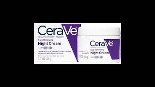 CeraVe Skin Renewing Night Cream Niacinamide Peptide Complex amp Hyaluronic Acid Moisturizer cerave [upl. by Barcot]