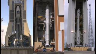 Three launchers at Europes Spaceport [upl. by Dub]