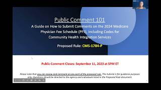 Webinar Medicare Physician Fee Schedule PFS incl Codes for Community Health Integration Services [upl. by Kalindi]