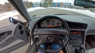 1992 BMW 850i  POV Test Drive by Tedward Binaural Audio [upl. by Dayiz135]