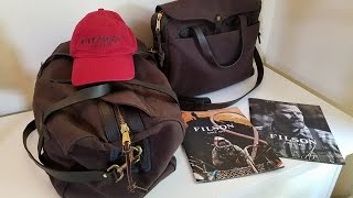 FILSON Original Briefcase and Small Duffel Bag Review [upl. by Aenyl665]