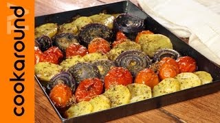 Patate pomodori e cipolle al forno  Contorno veloce [upl. by Husain228]