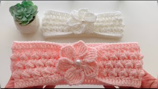 Cómo Tejer DIADEMA a Crochet fácil y rápidoVery easy hair band makingHair Band Crochet Tutorial [upl. by Mitran]