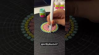 How to draw colourful Mandala Art  Easy steps art drawing [upl. by Anitsuj]