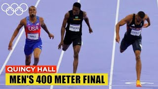 Quincy Halls Epic Comeback Wins Mens 400m Final with Personal Best at 2024 Olympics 🥇 [upl. by Enel]