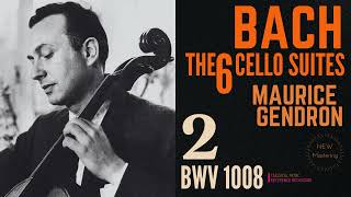 Bach  Cello Suite No 2 in D minor BWV 1008 reference recording Maurice Gendron  REMASTERED [upl. by Phelan]