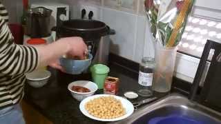 Garbanzos con chorizo en olla GM [upl. by Ecerahs]