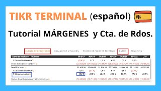 📊TIKR Terminal TUTORIAL en español MÁRGENES y Cuenta de Resultados [upl. by Adnicaj280]