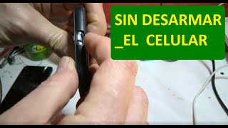 Arreglar Reparar pin de carga celular Micro USB quotNO TIPO Cquot solución casera sin desarmar celular [upl. by Adnoluy]