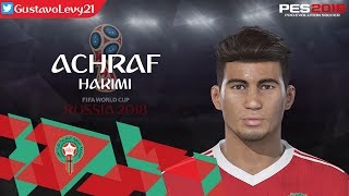 ACHRAF HAKIMI REAL MADRID Y NT MARRUECOS PES 2018 [upl. by Yonit]