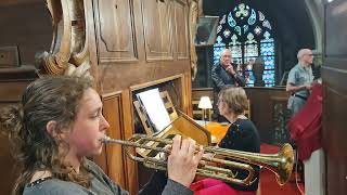 Nationale Feestdag SintWaldetrudiskerk met Vaderlands Volkslied trompettiste JanneNNieuws [upl. by Nylissej426]