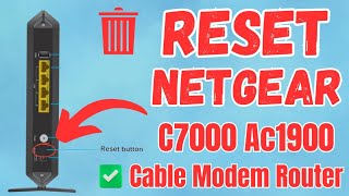 How To Reset Netgear Nighthawk AC1900 C7000 WiFi Cable Modem Router  Devicessetup [upl. by Zosema]