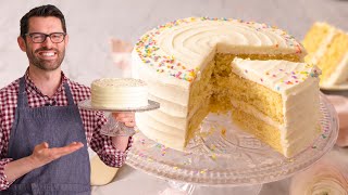 The Most AMAZING Vanilla Cake Recipe [upl. by Nolie]