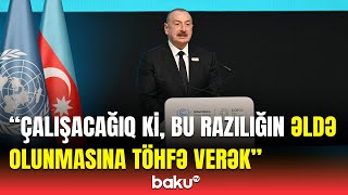 İlham Əliyev Qlobal Cənub və Qlobal Şimal arasında əlaqələrin qurulmasından danışdı [upl. by Yrelle424]