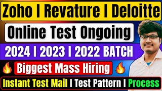 Biggest Mass Hiring  Zoho Revature Deloitte Direct Test Hiring  OFF Campus Drive 2024 2023 2022 [upl. by Lodnar]