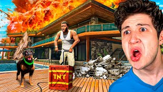 EXPLOTO la CASA de FRANKLIN en GTA 5 💥🏡 Mods [upl. by Chaney]