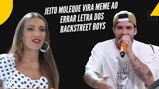 Vocalista do Jeito Moleque vira meme ao errar letra de hit dos Backstreet Boys [upl. by Aryan]