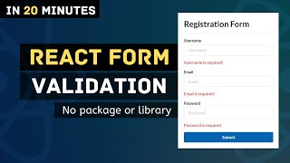 Form Validation using React  React Forms Handling amp Validation Tutorial  React Sign up Form [upl. by Hardunn46]