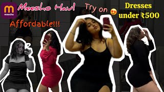 BODYCON TRY ON DRESS HAUL UNDER ₹500  Affordable Trending Dresses  Meesho Haul  Arshpreet Kaur [upl. by Bloom]