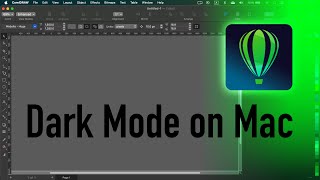 How to turn on Dark Mode in CorelDRAW on Mac [upl. by Lewls231]