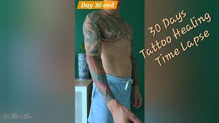 TATTOO HEALING PROCESS IN 30 DAYS TIME LAPSE BenjaminSeeFitness [upl. by Bunni]