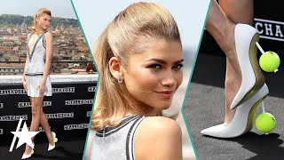 Zendaya WOWS In Tennis Ball Heels amp More Stunning Looks [upl. by Atekin]