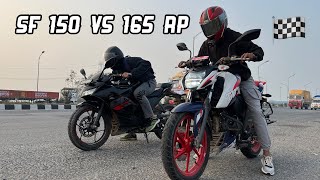 Tvs Apache RTR 165 RP Vs Suzuki Gixxer SF 150 Drag Race  Japan Vs India 🇮🇳 Who Win [upl. by Jozef]