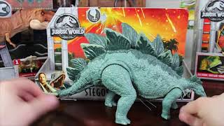 Mattel Jurassic World Fallen Kingdom Action Attack Stegosaurus Review [upl. by Fern]