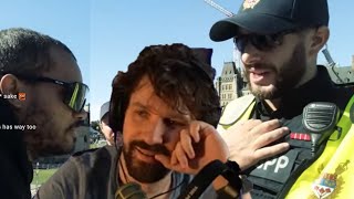 Destiny Reacts To Vegan Gainz In Ottawa For Palestine Protest And Chatting With Him And More [upl. by Amalbergas]