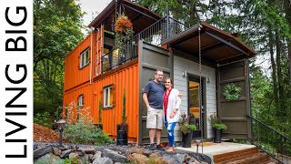 Modern Minimalist SHIPPING CONTAINER HOME With BumpOuts [upl. by Niobe655]