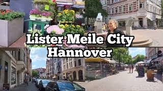 Lister Meile City Hannover Walk in Tour With Captions [upl. by Blum]