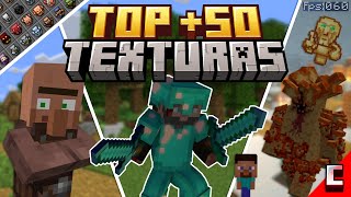 Top 50 MEJORES TEXTURAS para Minecraft BEDROCK 121 [upl. by Natanhoj585]