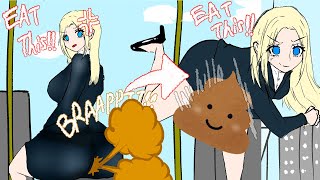 Girl poops her pants and throw it DAY5【anime FCOMPANY】 [upl. by Anirtal]