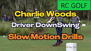 Charlie Woods Golf Driver Swing Downswing Drills Slow Motion Reverse Engineering 2023 PNC [upl. by Birmingham676]