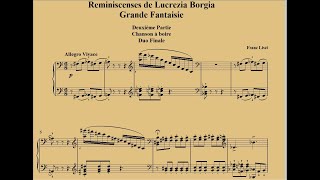 Franz Liszt S 400 Réminiscences de Lucrezia Borgia Grande Fantaisie deuxième partie CHANSON A BOIRE [upl. by Enrev]