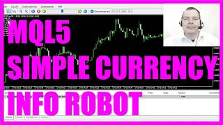 MQL5 Tutorial  Simple Currency Info Forex Robot [upl. by Edrei]