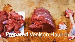 A Haunch of Venison Deboning and tying a little Venison Haunch ready for roasting SRP venison [upl. by Ameehsat]