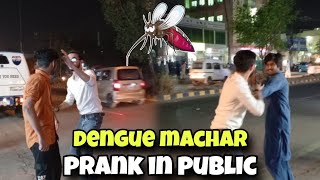 Dengue Machar Prank in Public  Funny Reactions  Shehali Vlogs [upl. by Suraved946]