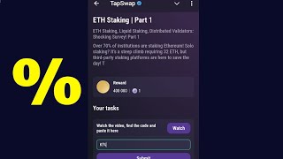 ETH Staking  Part 1  Tapswap Code [upl. by Max]