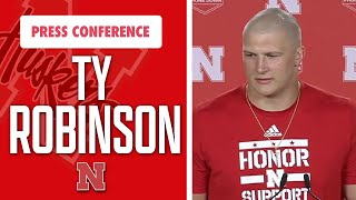 Nebraska Football DL Ty Robinson speaks following 2720 loss vs UCLA I HuskerOnline I GBR [upl. by Korey686]