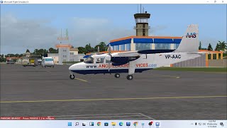 Flight 1 BN2 Islander  AnguillaNevisSt barth  FSX Live  VATSIM [upl. by Pepi]