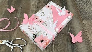 Spring Themed Pocket Gift Wrapping  Paper Craft Ideas [upl. by Brace]