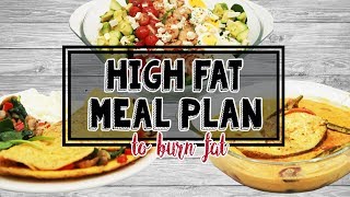 High FAT Meal Plan to Burn Fat Breakfast Lunch Dinner Recipes [upl. by Etom895]