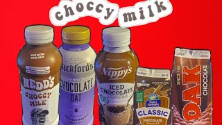 Trying 5 chocolate milk brands choccymilk something [upl. by Leraj]