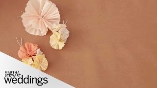 Crêpe Paper Floral Wedding Craft  DIY Weddings  Martha Stewart Weddings [upl. by Nnaitsirhc]