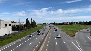 4917750° N 12308030° W Richmond Freeway Jacombs Road Overpass  October 6 2024 [upl. by Aicilak]